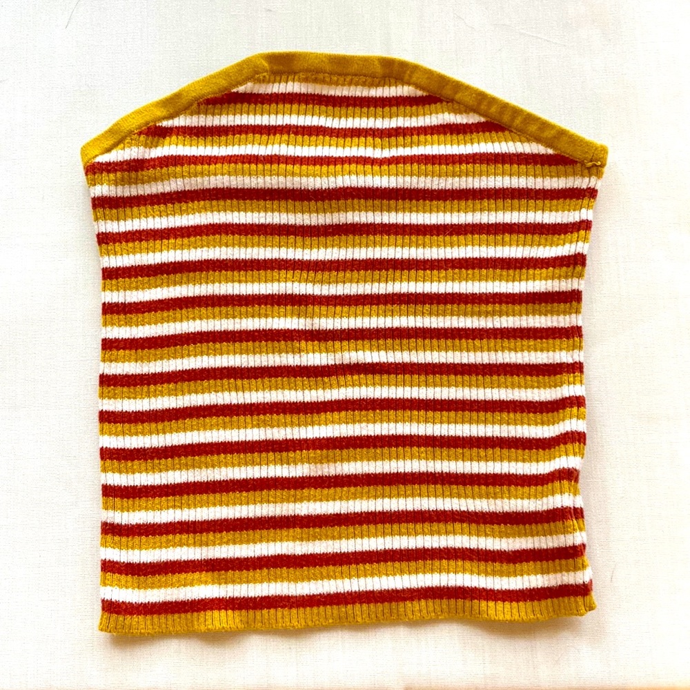 American Eagle strapless stripe shirt